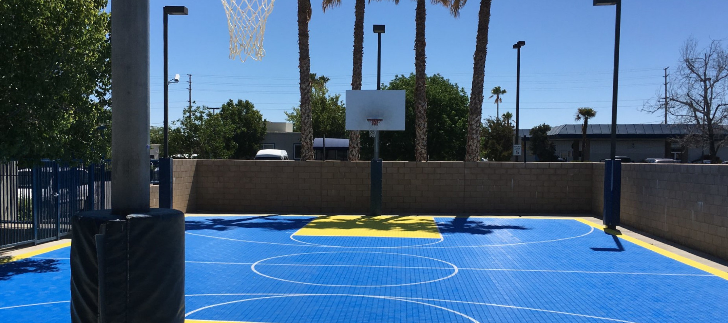 outdoor basketball court floor