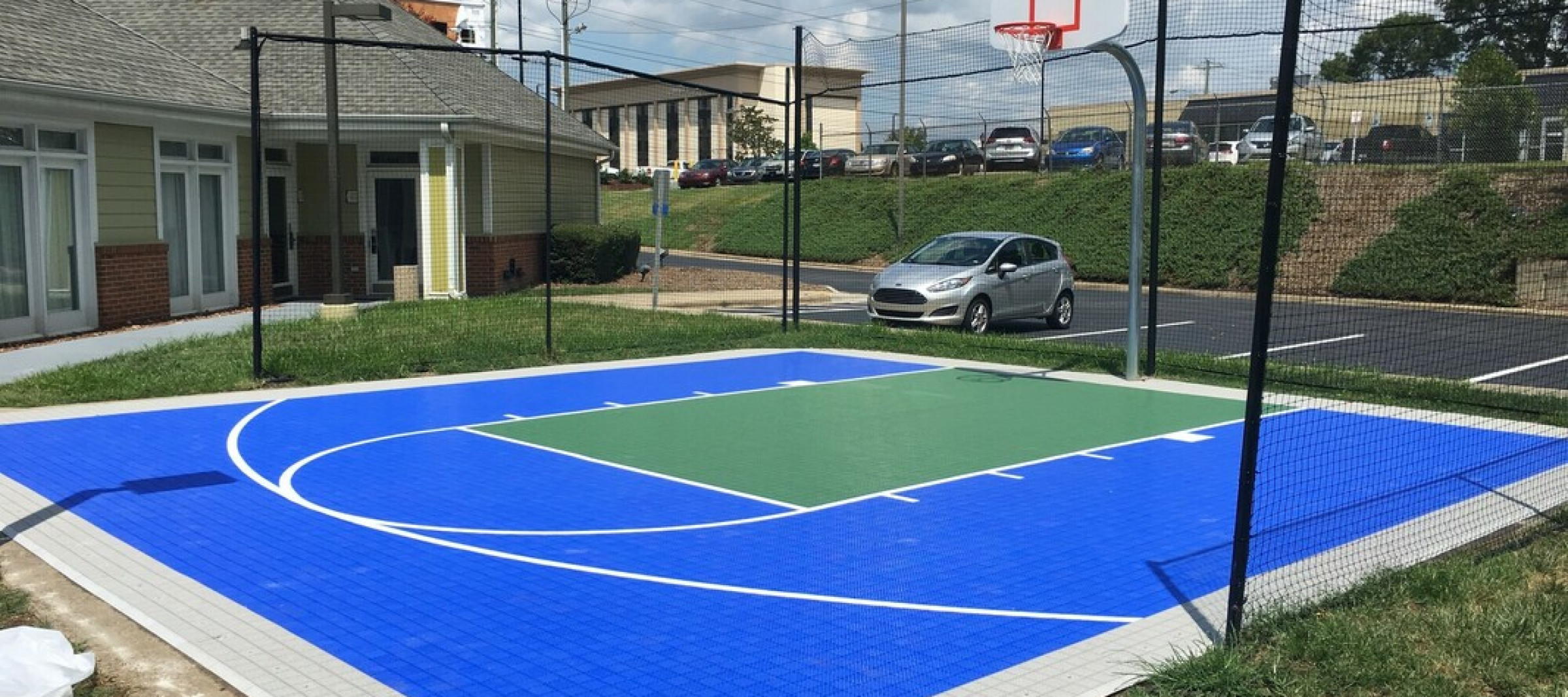 outdoor basketball court home